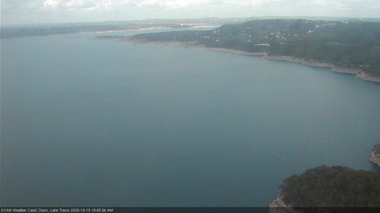 Lake Travis webcam, October 19, 2020 10:45 AM CT