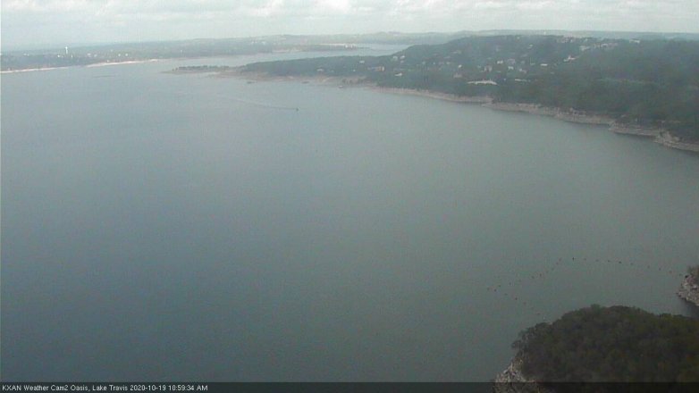 Lake Travis webcam, October 19, 2020 11:00 AM CT