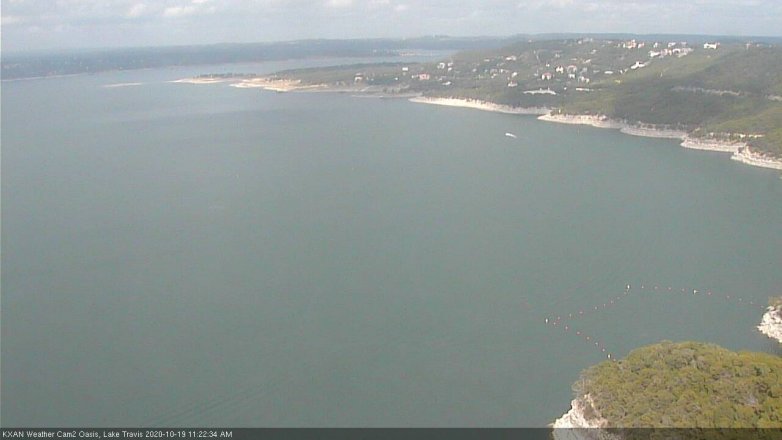 Lake Travis webcam, October 19, 2020 11:25 AM CT