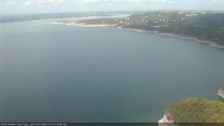 Lake Travis webcam, October 19, 2020 12:00 PM CT