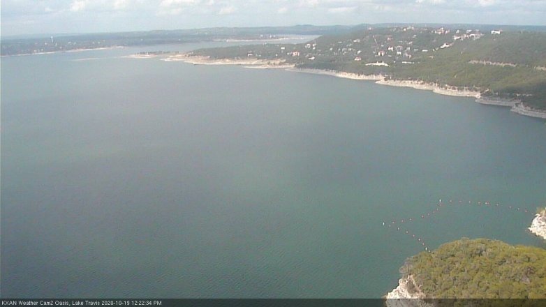 Lake Travis webcam, October 19, 2020 12:25 PM CT