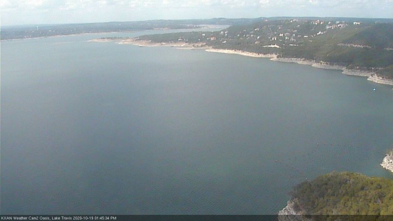 Lake Travis webcam, October 19, 2020 1:45 PM CT