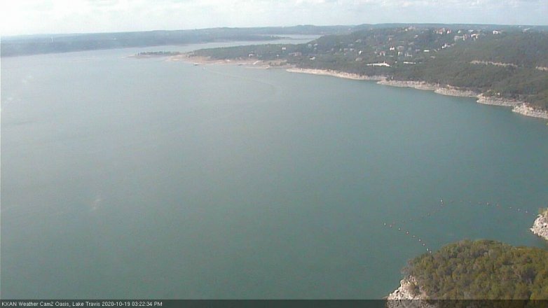 Lake Travis webcam, October 19, 2020 3:25 PM CT