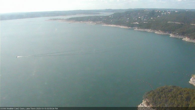 Lake Travis webcam, October 19, 2020 4:00 PM CT