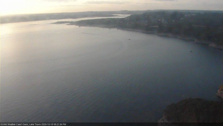 Lake Travis webcam, October 19, 2020 6:25 PM CT