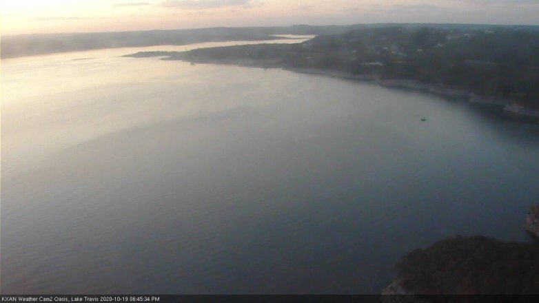 Lake Travis webcam, October 19, 2020 6:45 PM CT