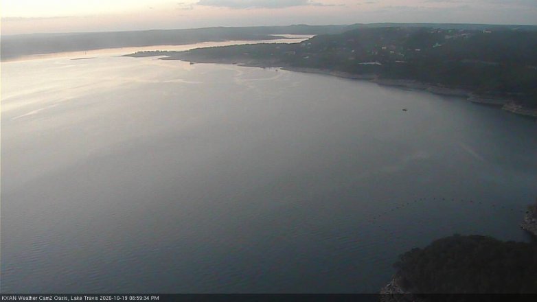 Lake Travis webcam, October 19, 2020 7:00 PM CT