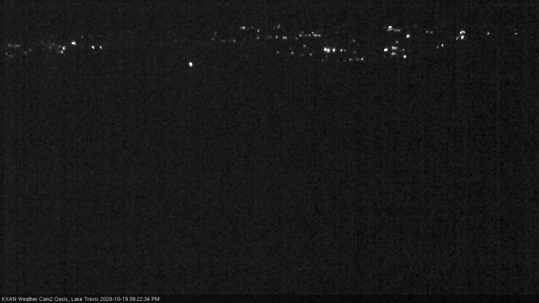 Lake Travis webcam, October 19, 2020 8:25 PM CT