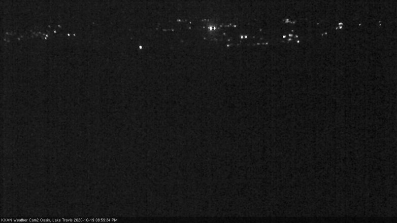 Lake Travis webcam, October 19, 2020 9:00 PM CT