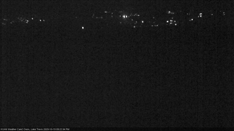 Lake Travis webcam, October 19, 2020 9:25 PM CT