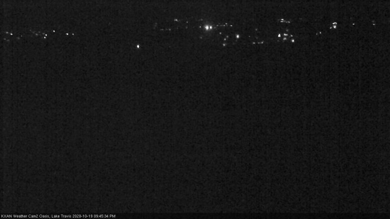 Lake Travis webcam, October 19, 2020 9:45 PM CT