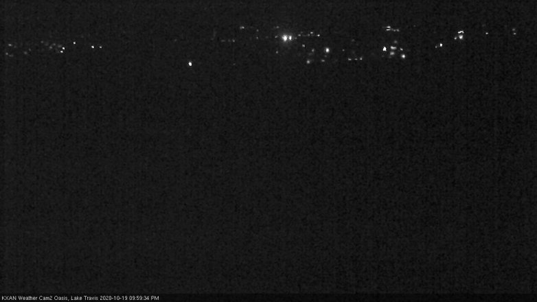 Lake Travis webcam, October 19, 2020 10:00 PM CT