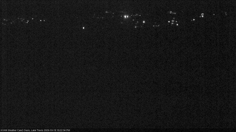 Lake Travis webcam, October 19, 2020 10:25 PM CT