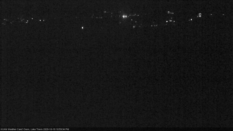 Lake Travis webcam, October 19, 2020 11:00 PM CT