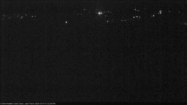 Lake Travis webcam, October 19, 2020 11:25 PM CT