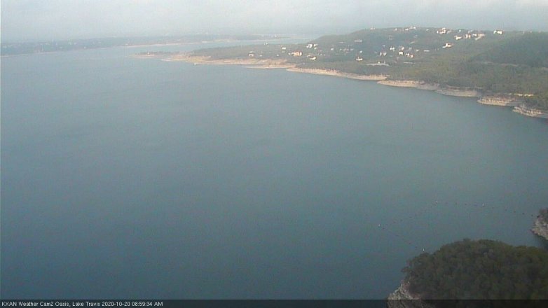 Lake Travis webcam, October 20, 2020 9:00 AM CT