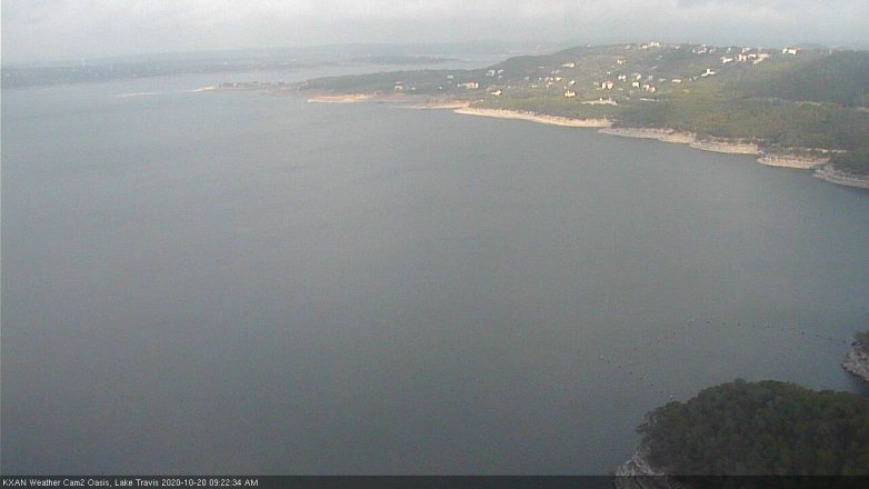 Lake Travis webcam, October 20, 2020 9:25 AM CT