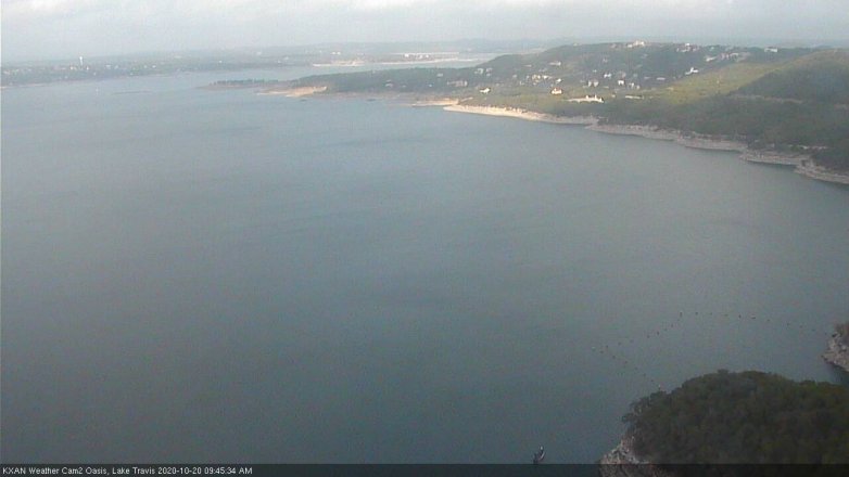 Lake Travis webcam, October 20, 2020 9:45 AM CT