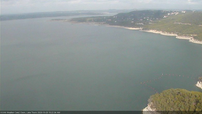 Lake Travis webcam, October 20, 2020 10:25 AM CT