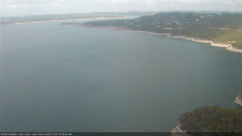 Lake Travis webcam, October 20, 2020 10:45 AM CT