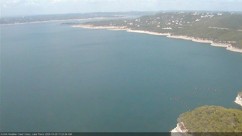 Lake Travis webcam, October 20, 2020 11:25 AM CT
