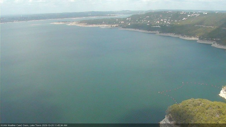 Lake Travis webcam, October 20, 2020 11:45 AM CT