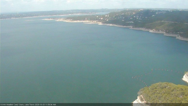 Lake Travis webcam, October 20, 2020 12:00 PM CT