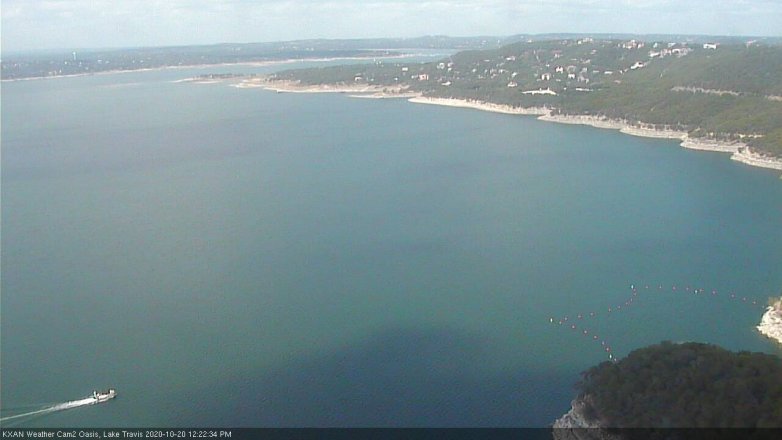 Lake Travis webcam, October 20, 2020 12:25 PM CT