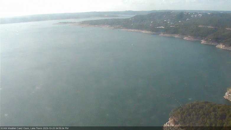 Lake Travis webcam, October 20, 2020 5:00 PM CT