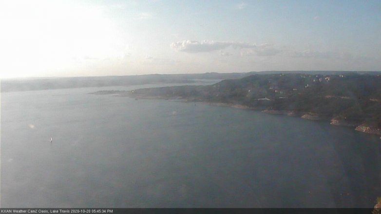 Lake Travis webcam, October 20, 2020 5:45 PM CT
