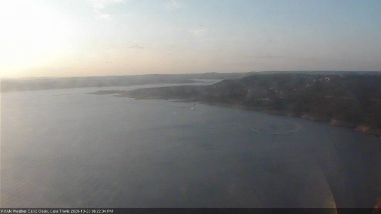 Lake Travis webcam, October 20, 2020 6:25 PM CT