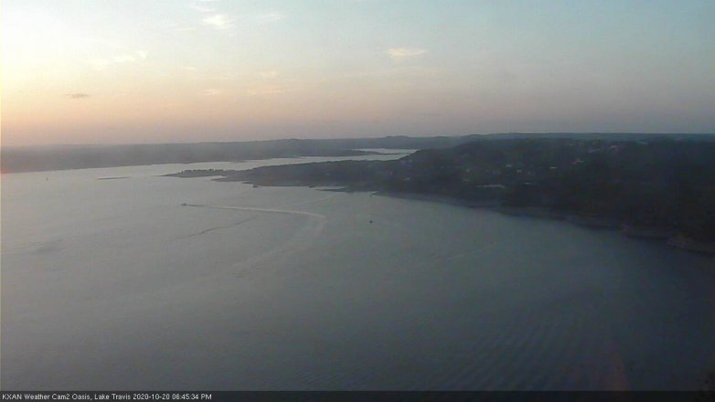Lake Travis webcam, October 20, 2020 6:45 PM CT