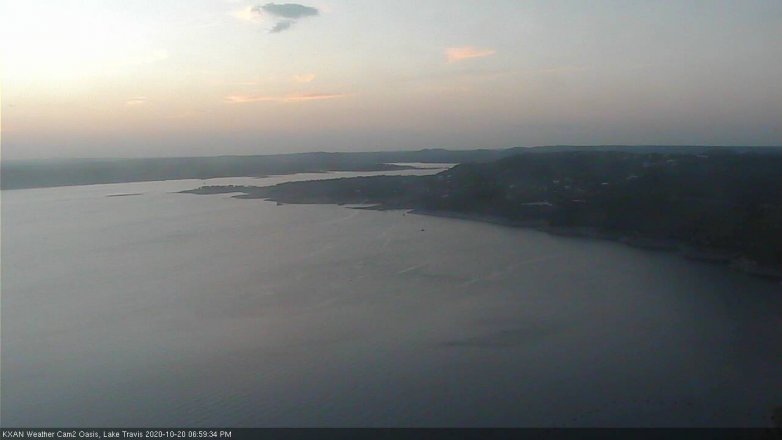 Lake Travis webcam, October 20, 2020 7:00 PM CT