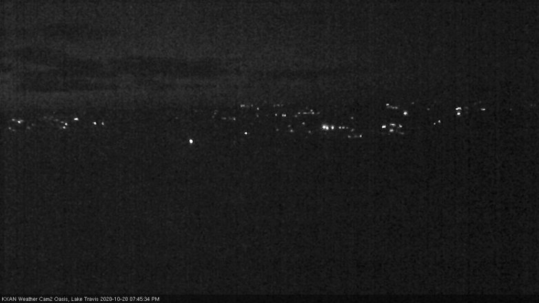 Lake Travis webcam, October 20, 2020 7:45 PM CT