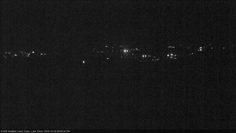 Lake Travis webcam, October 20, 2020 9:00 PM CT