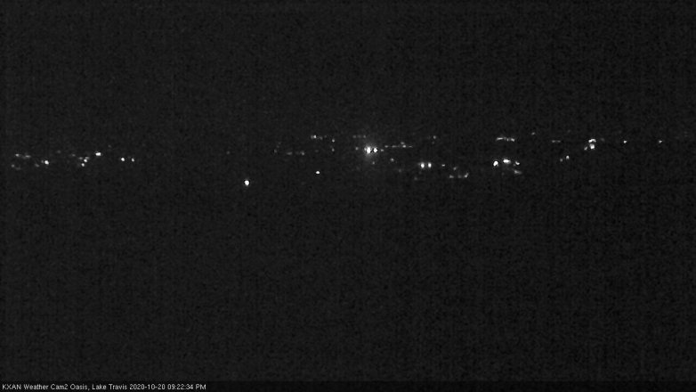 Lake Travis webcam, October 20, 2020 9:25 PM CT