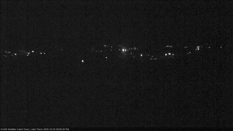 Lake Travis webcam, October 20, 2020 9:45 PM CT