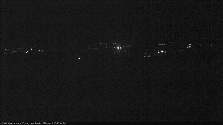 Lake Travis webcam, October 20, 2020 10:45 PM CT