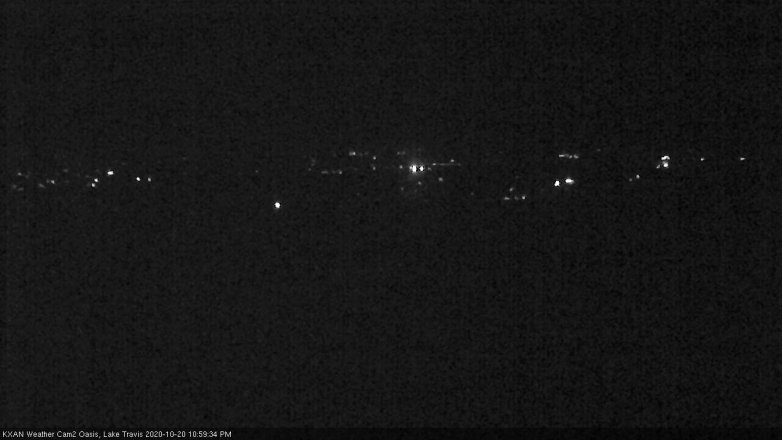 Lake Travis webcam, October 20, 2020 11:00 PM CT
