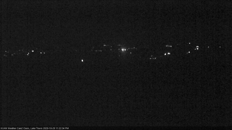 Lake Travis webcam, October 20, 2020 11:25 PM CT