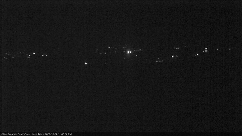 Lake Travis webcam, October 20, 2020 11:45 PM CT