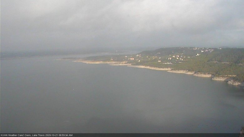 Lake Travis webcam, October 21, 2020 9:00 AM CT