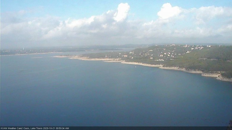 Lake Travis webcam, October 21, 2020 10:00 AM CT