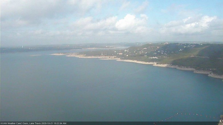 Lake Travis webcam, October 21, 2020 10:25 AM CT