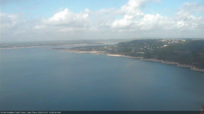 Lake Travis webcam, October 21, 2020 10:45 AM CT