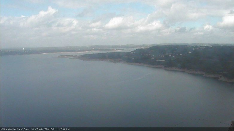 Lake Travis webcam, October 21, 2020 11:25 AM CT