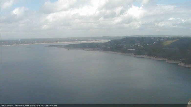 Lake Travis webcam, October 21, 2020 12:00 PM CT