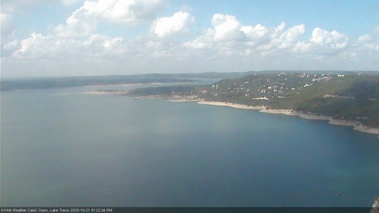 Lake Travis webcam, October 21, 2020 1:25 PM CT