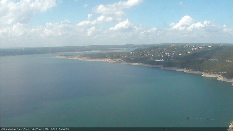 Lake Travis webcam, October 21, 2020 2:00 PM CT