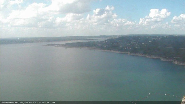 Lake Travis webcam, October 21, 2020 2:45 PM CT